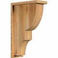 Ekena Millwork Ridgewood Rough Sawn Corbel w/Backplate, Western Red Cedar, 6"W x 14"D x 22"H COR06X14X22RID01RWR